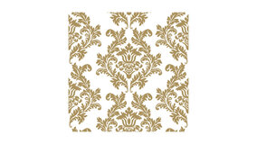 Servietter - 33x33 - Hvid/guld