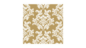 Servietter - 33x33 - Guld/hvid