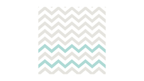 Servietter - 33x33 - Zigzag gr/tyrkis