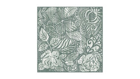 Servietter - 33x33 - Blomster og sommerfugl gr