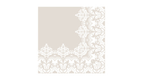 Servietter - 33x33 - Mnstret kant beige