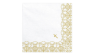 Servietter 33x33 - Kors guld - Konfirmation - 20 stk