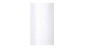 Hvid tyl med glimmer - 15 cm x 9m