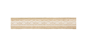 Jute tape med blonde - 5 cm x 5 m