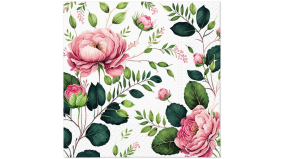 Servietter - 33x33 - Lyserde roser