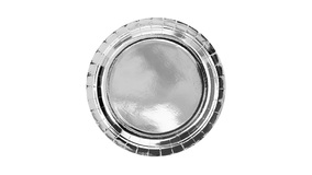Paptallerkener -  23 cm - Silver Metallic