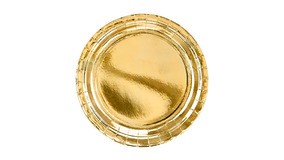 Paptallerkener -  23 cm - Gold Metallic
