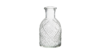 Apoteker Flaske Vase -  6 cm - Hjde: 11 cm - Transparent