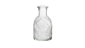 Apoteker Flaske Vase -  6 cm - Hjde: 11 cm - Transparent