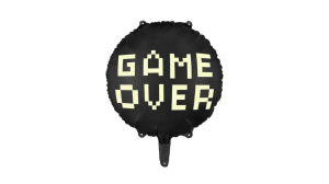 Ballon - Game Over  - Sort - 45 cm.