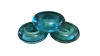Fyrfadsstage - Glas Grn - 3 stk