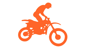 Motorcross - Orange - 10 stk./ps