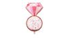 Ballon - Rosegold Ring  - 41x72 cm.