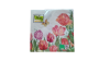 Servietter - 33x33 - Gule tulipaner og sommerfugle