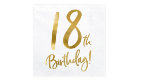 Servietter - 33x33 - 18th birthday
