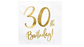 Servietter - 33x33 - 30th birthday