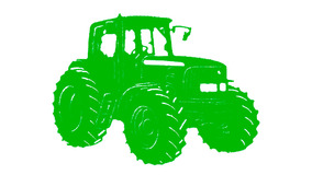 Traktor - Grsgrn - 10 stk./ps
