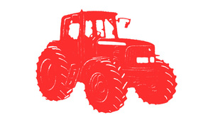Traktor - Postrød - 10 stk./ps