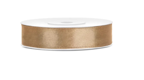 SATIN Lys guld  - Satinbnd 12 mm x 25 m